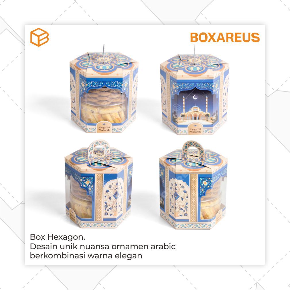 Box Toples Lebaran Kotak Kue Kering Dus Cookies Idul Fitri | TBIF 14