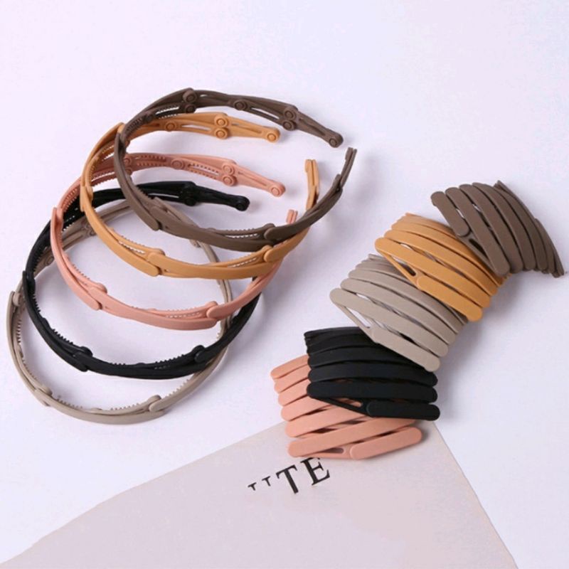 BANDO LIPAT WANITA BANDO KOREA UNIK IMPORT UNTUK TRAVELING HEADBAND KOREA JEPIT KOREA IKAT RAMBUT KOREA BANDO UNIK