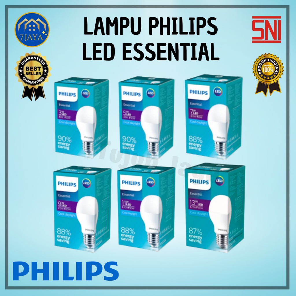 Lampu LED Bulb Essential PHILIPS 3w - 13w