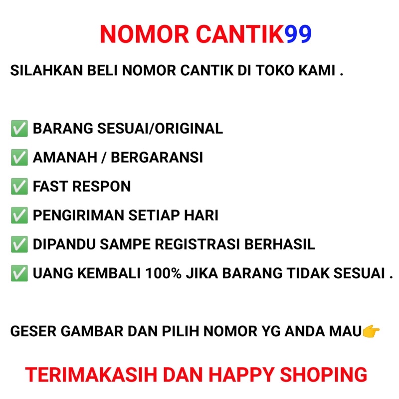 Nomor Cantik Simpati - Nomor Cantik Telkomsel -No Simpati cantik