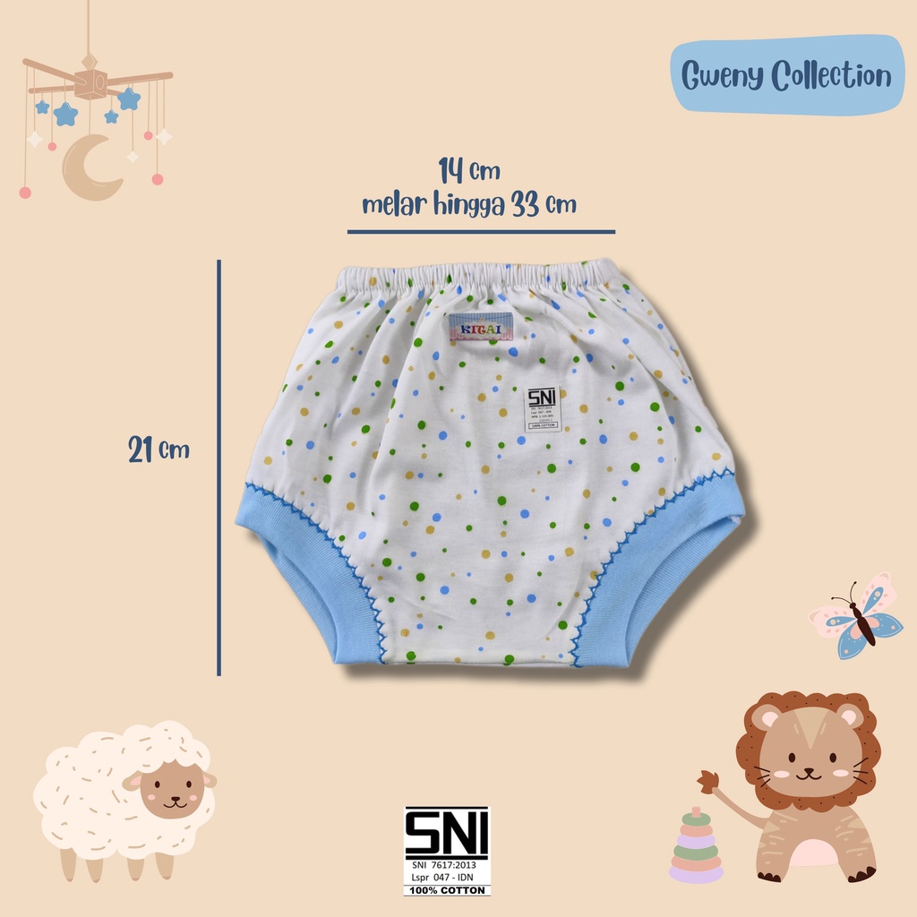 CELANA POP KODOK CELANA PENDEK SEGITIGA MOTIF POLKA UNISEX (KXT P)