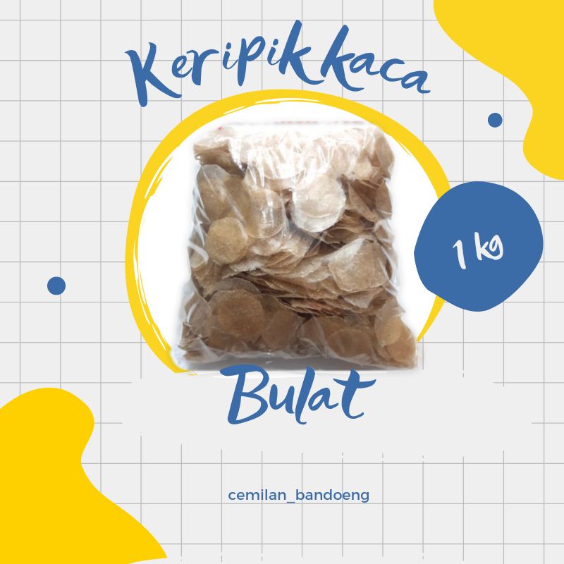 KERIPIK KACA/KERIPIK BELING/KERIPIK ELOD/OPAK KACA MENTAH 1 KG