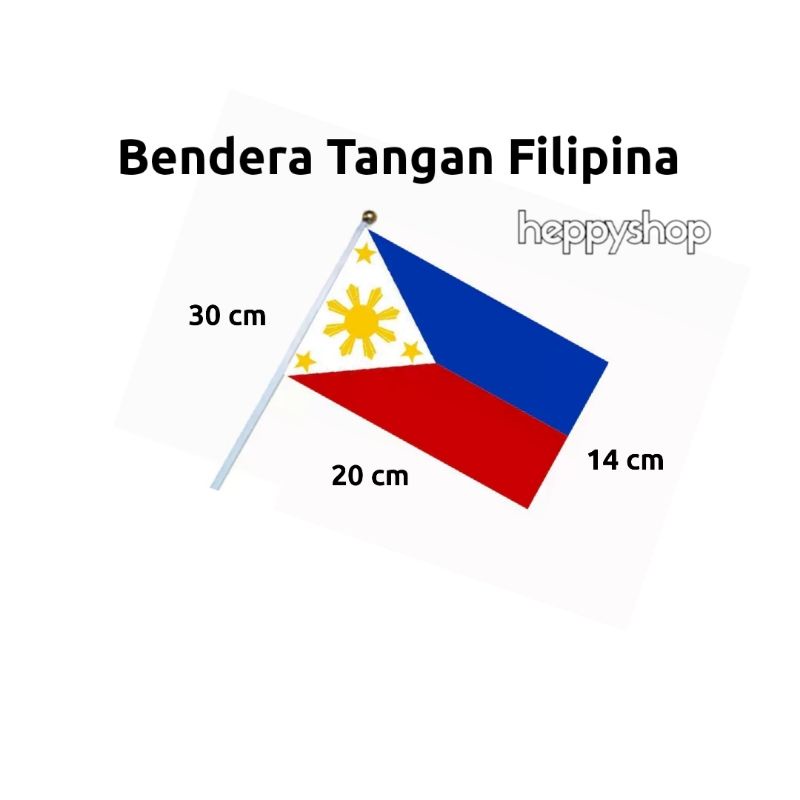 

Bendera Tangan Stik Pawai Negara Filipina