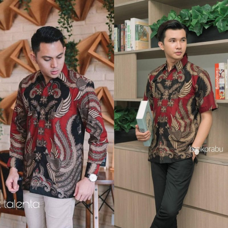 Baju batik pria kemeja batik pria cowok lengan pendek pekalongan G60