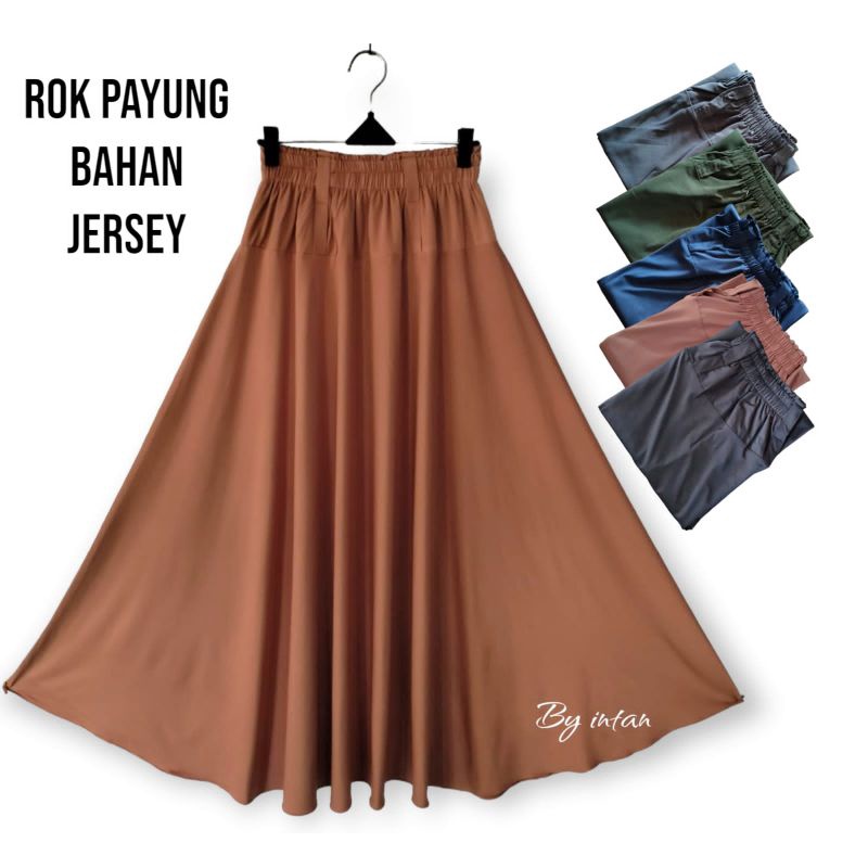 Rok Payung Jersey | Rok Payung Dewasa | Rok Payung Polos