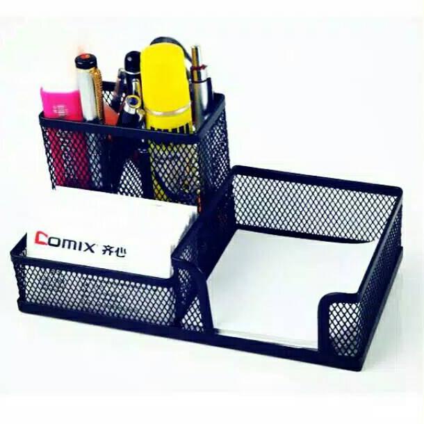 

(G-N3N☛) MEMO HOLDER PANJANG 3 Sekat Desk set Organizer Tempat Pensil Meja Pen proses cepat