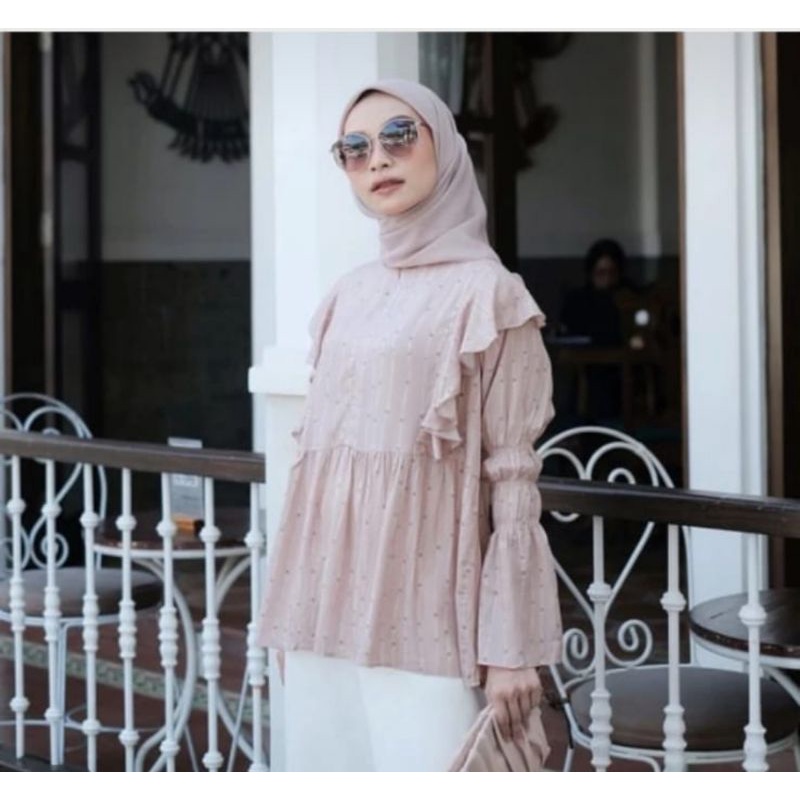 new Riana blouse pink - by vanilla hijab