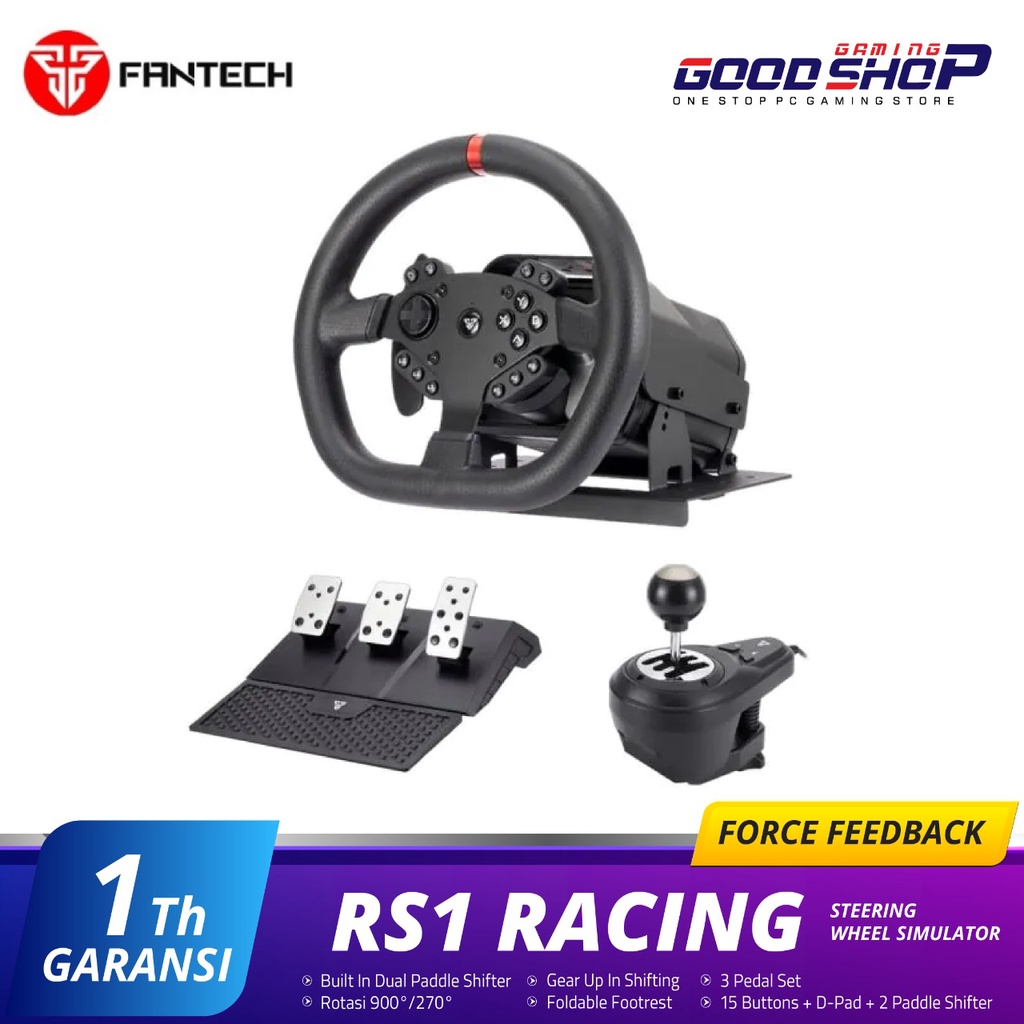 Fantech RS1 Racing Steering Wheel Simulator Force Feedback