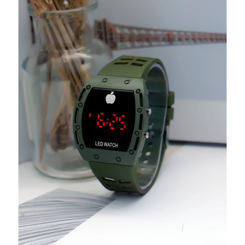 BAJ Jam Tangan LED Digital Pria Wanita Rubber Electronic Fashion Couple Anak Remaja Import Premium RM067