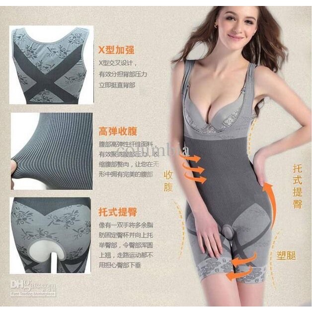 [COD] Genie Bamboo Suit Korset Body Shaper Pelangsing Tubuh Wanita