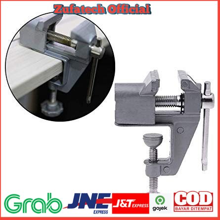 YTC Vise Clamp Capit Meja Alat Penjepit Kayu - 12E8F3 - Silver