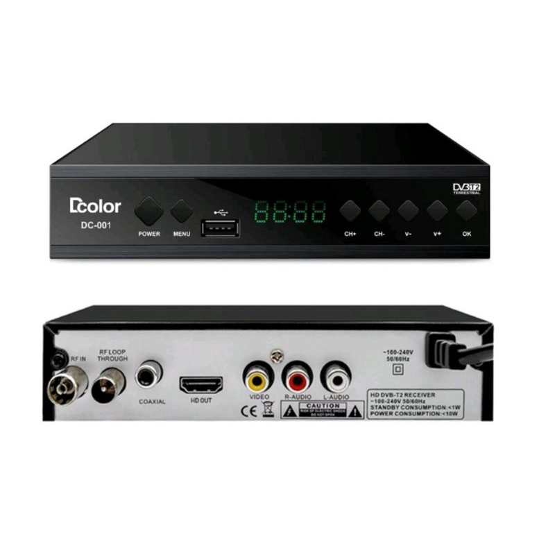 DCOLOR DVB T2 WIFI SET TOP BOX DIGITAL STB SUPER HD