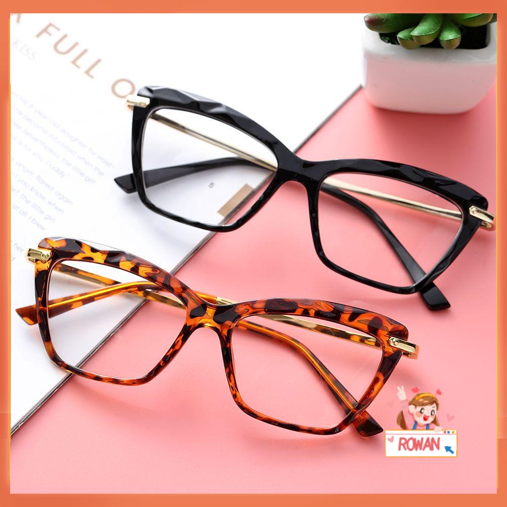 R-flower Square Glasses Frame Kacamata Fashion Myopia Glasses Transparan Dapat Dilengkapi Dengan Frame Kacamata Mata Kucing