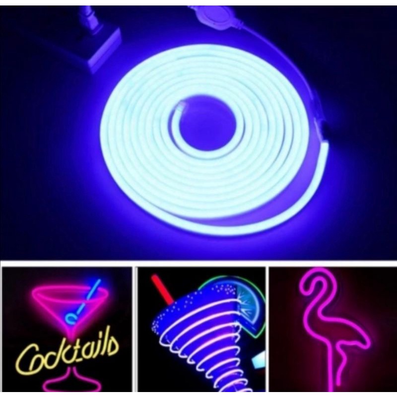 Lampu Neon Flex 15M + socket waterproof / selang flexible led elastis paket lengkap 15m udah siap pakai tinggal colok