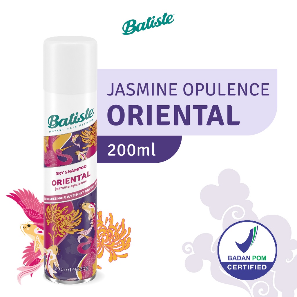 BATISTE Dry Shampoo - Shampo Kering Perawatan Penyegar Pembersih Rambut Lepek Berminyak Kotor 200 ml