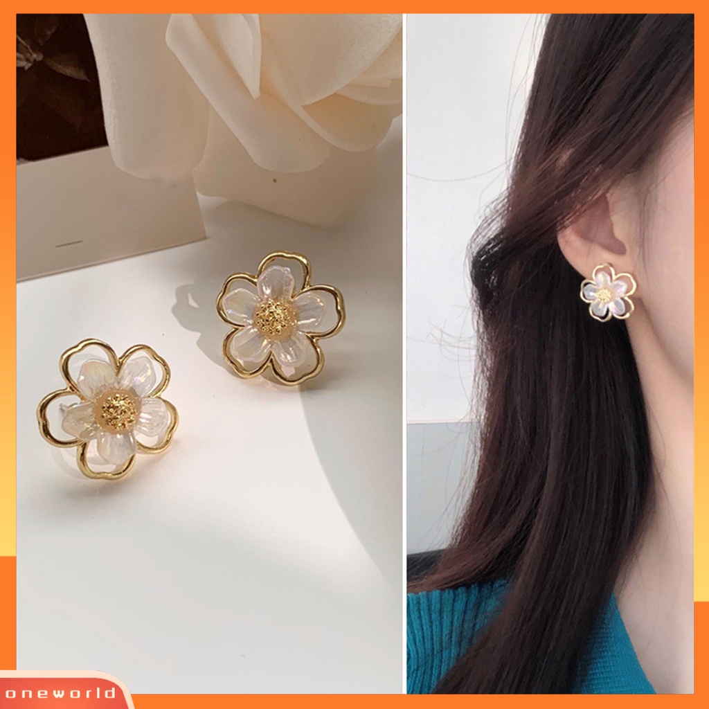 [WONE] 1pasang Ear Studs Eye-catching Indah Semua Pertandingan Menawan Tahan Lama Berdandan Simetris Niche Temperamen Anting Untuk Pacaran