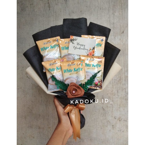 

buket kopi / buket white coffe / buket kopi murah / kado ulang tahun cowok