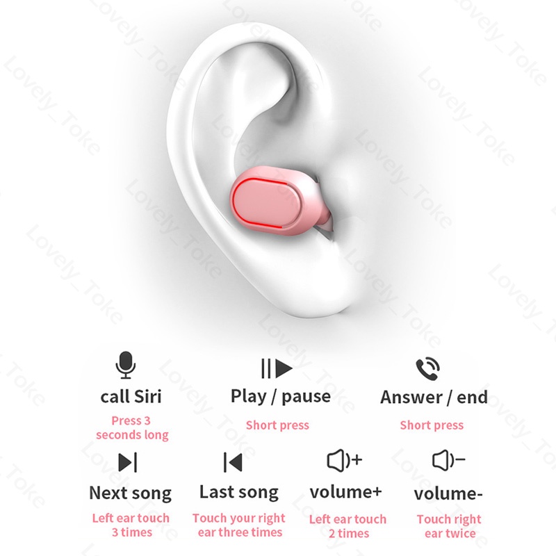 E7S TWS Earbuds Bluetooth Tampilan LED Macaron Airdots Earphone Bluetooth HiFi Stereo Smart Tombol Wireless Earphone with Mic Headset Bluetooth Handset Android Hedset Bloetooth