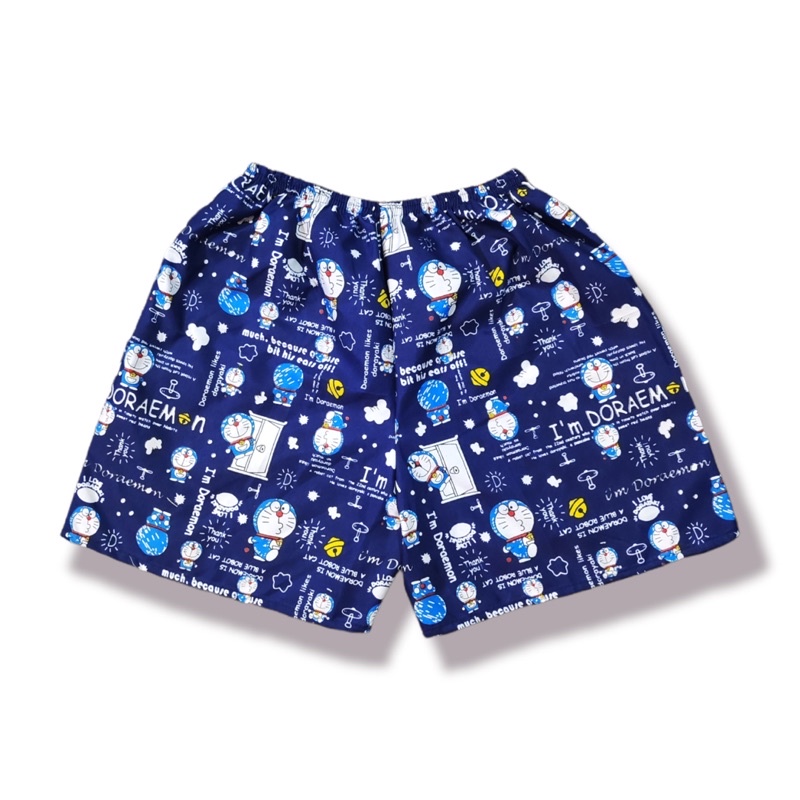 Celana Boxer Doraemon | Boxer Pria wanita | Celana Pendek | Celana Kolor