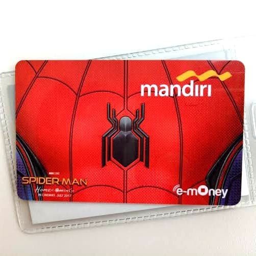 Mandiri e money kartu etoll card logo spiderman Custom Glossy