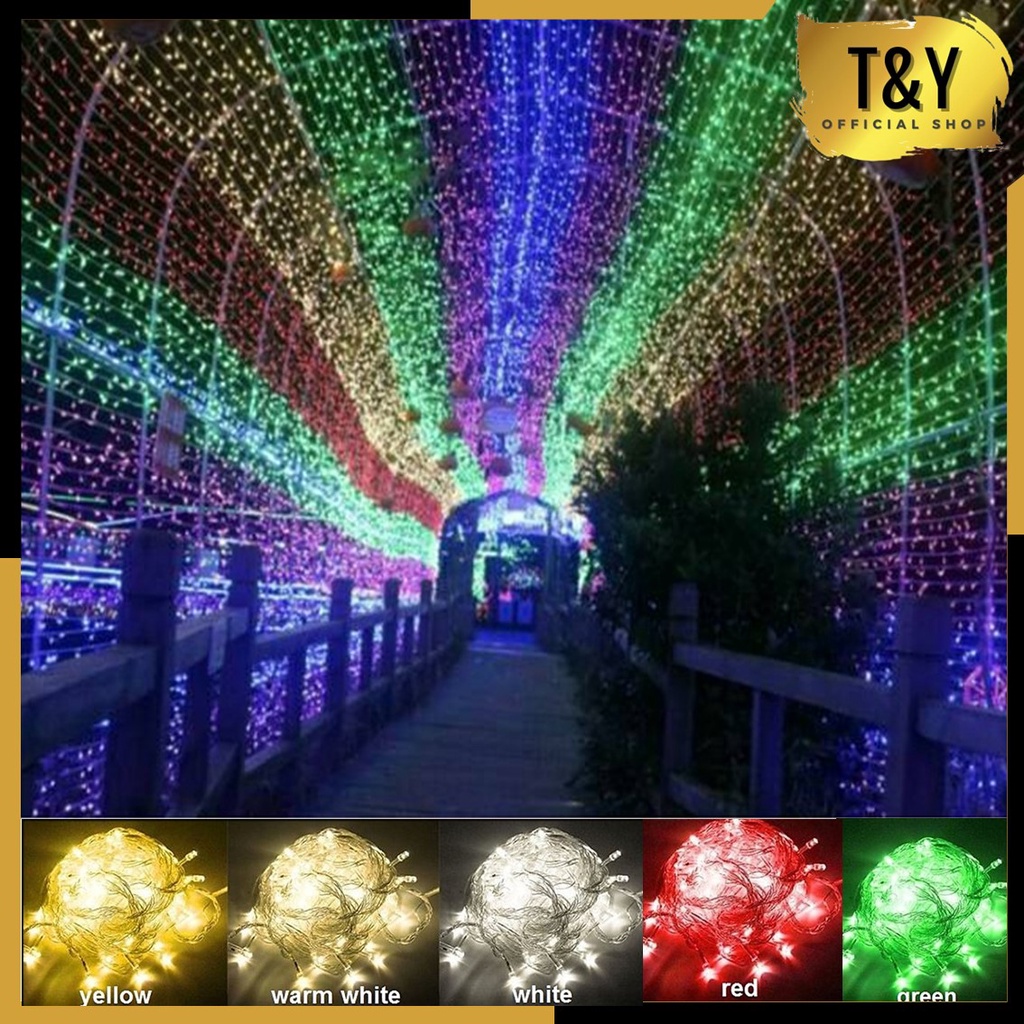 T&amp;Y LAMPU TUMBLER LAMPU HIAS NATAL LAMPU TUMBLR 10 METER 50 LED DEKORASI ADA SAMBUNGAN FEMALE Murah