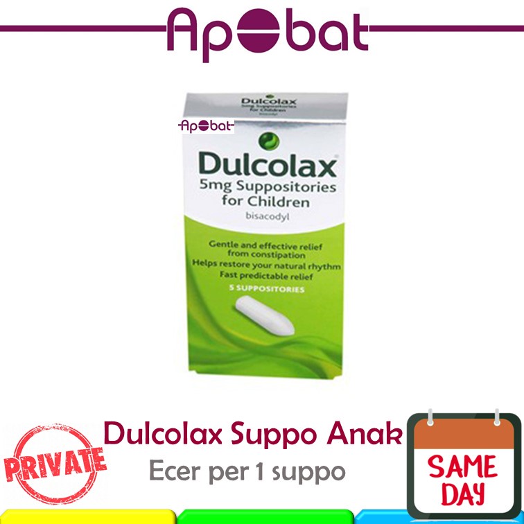 - ApObat - DULCOLAX SUPPO ANAK For Children Pediatric Suppositoria Sup Supo Supositoria Dubur Sembel