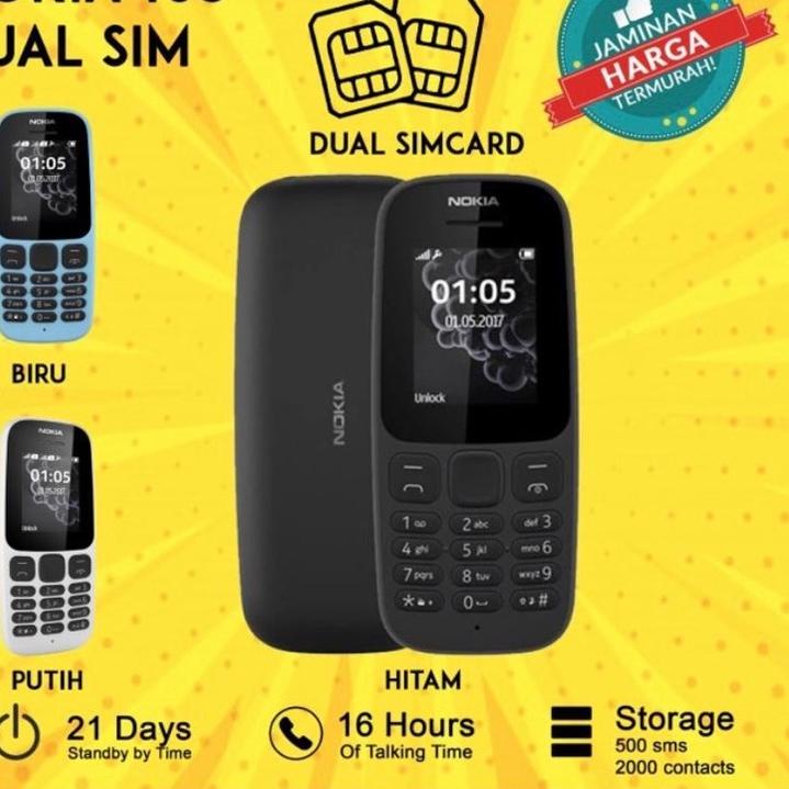 Terlaris HP NOKIA 105 JADUL DUAL SIM  . . . . .