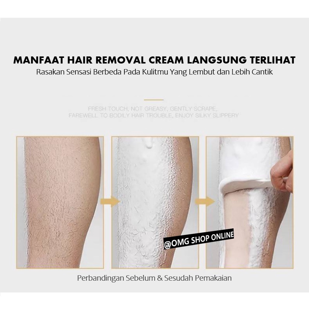 Beli 1 Gratis 1 !!! Images Hair Removal Cream Penghilang Bulu Tanpa Iritasi 60 Gr (Depilatory Cream) / Krim Penghilang Rambut Alami Perontok Bulu Permanen Perontok Bulu Ketiak Bulu Kaki Tangan Perontok Bulu Kemaluan Miss V Krim Pencabut Bulu Pemutih Kulit