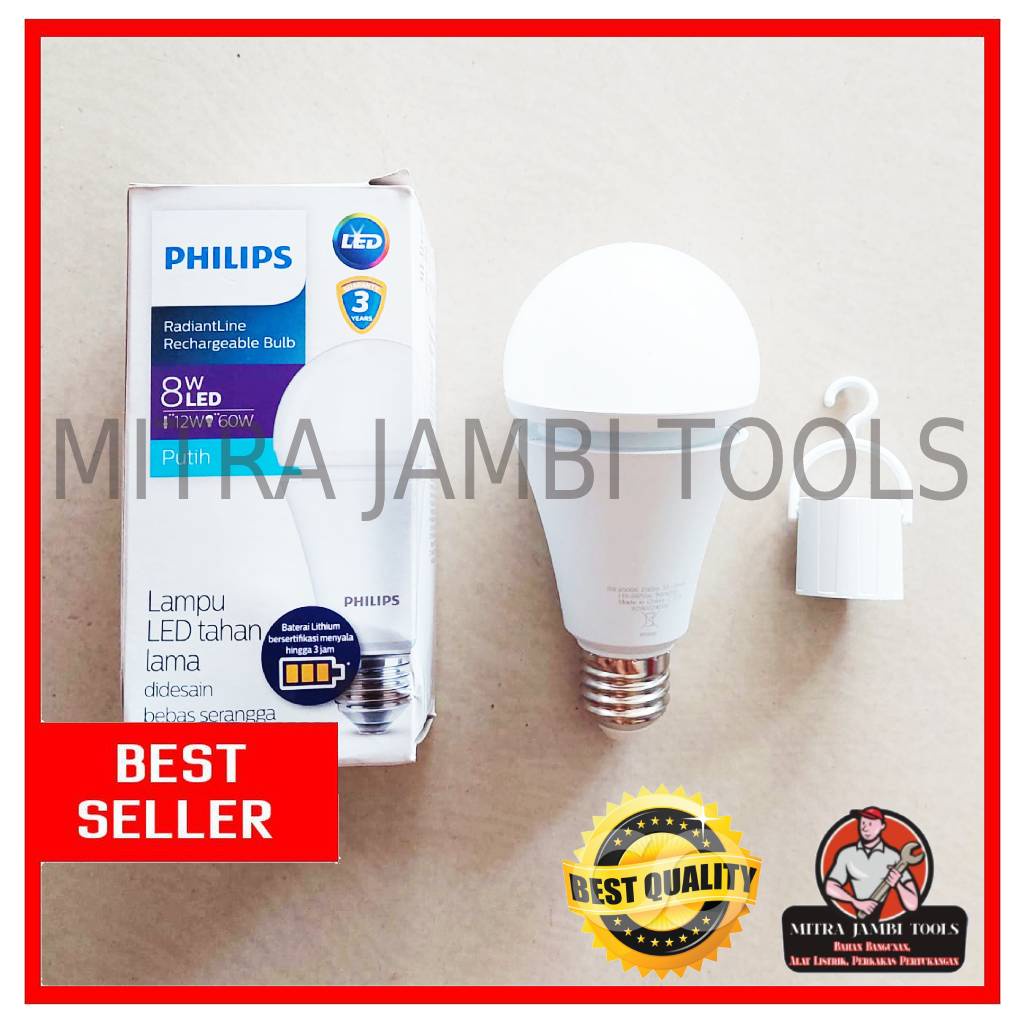 LAMPU EMERGENCY PHILIPS 8 WATT CAS MATI LAMPU NYALA