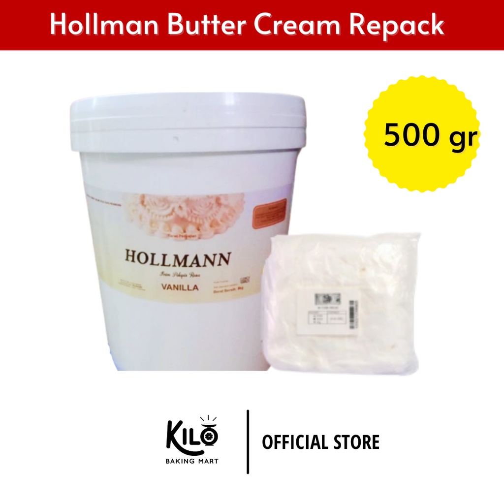 Jual Butter Cream Holman / Hollman Butter Cream Vanilla Repack 500 gr