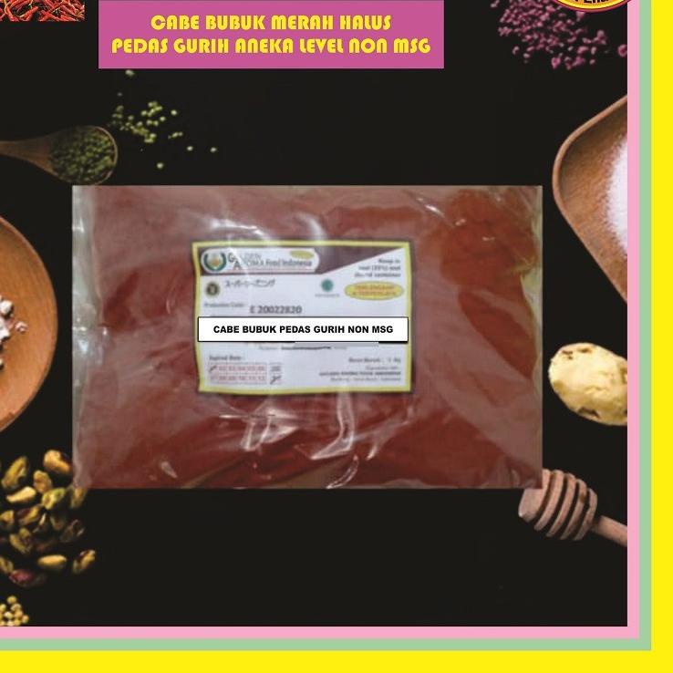

SALE!!Cabe Bubuk Pedas Asin Gurih Aneka Level Non MSG 1 Kg Enak Murah Lezat Bubuk Cabe Level 1Kg No MSG|KD3