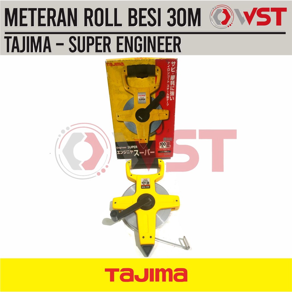 Meteran Tancap 30M TAJIMA Engineer Super Plat Besi 30 Meter / Roll 30 M