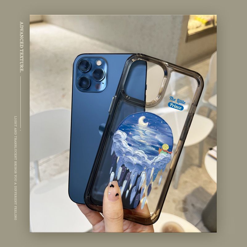 IPHONE Casing Soft Case Tahan Guncangan Planet Cat Minyak Kompatibel Untuk Casing Ponsel Iphone14 11 13 12 Pro XS Max X XR 78 6 6S Plus Cover TPU Transparan