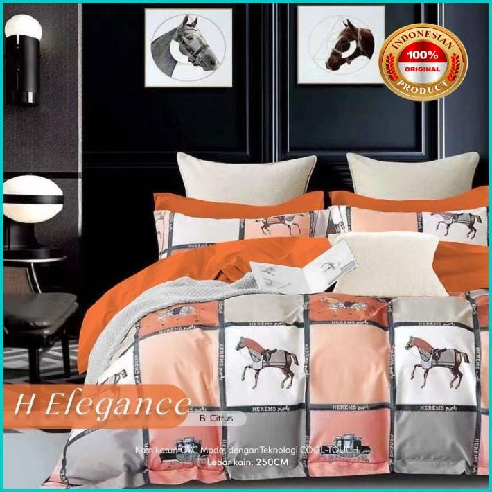 Bed Cover Set+Sprei Katun Loka Premium Hm Elegance Original Best Seller
