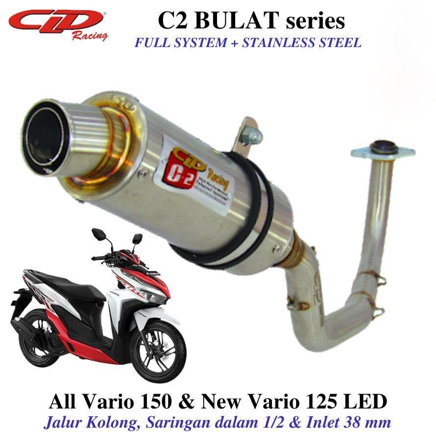 CLD Racing C2 BULAT Kolong ALL VARIO 150 & NEW VARIO 125 LED Knalpot Fullsystem