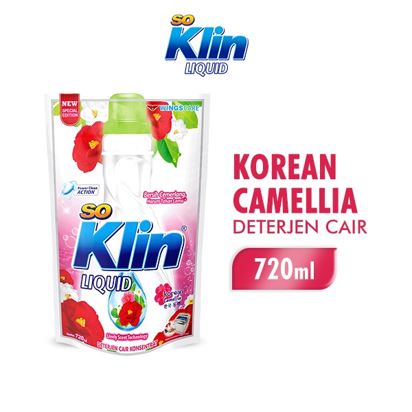 Jual So Klin Liquid Detergent Korean Camellia Pouch 720 mL Shopee