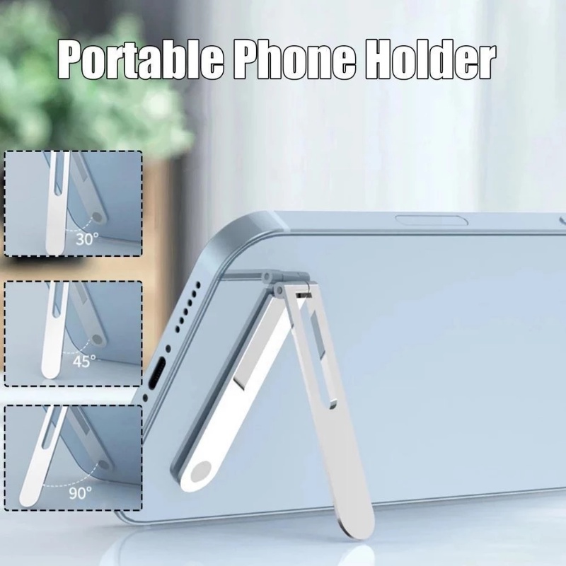 Kreatif Berlian Lipat Invisible Phone Holder/ Satu Kata Ultra-Tipis Adjustable Desktop Bracket Ponsel/ Stand Telepon Universal