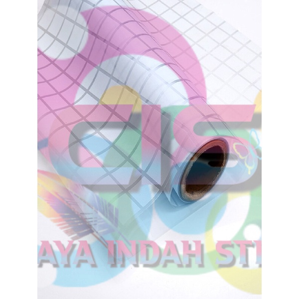 STIKER KACA SANDBLAST/STICKER KACA motif Kotak Kotak