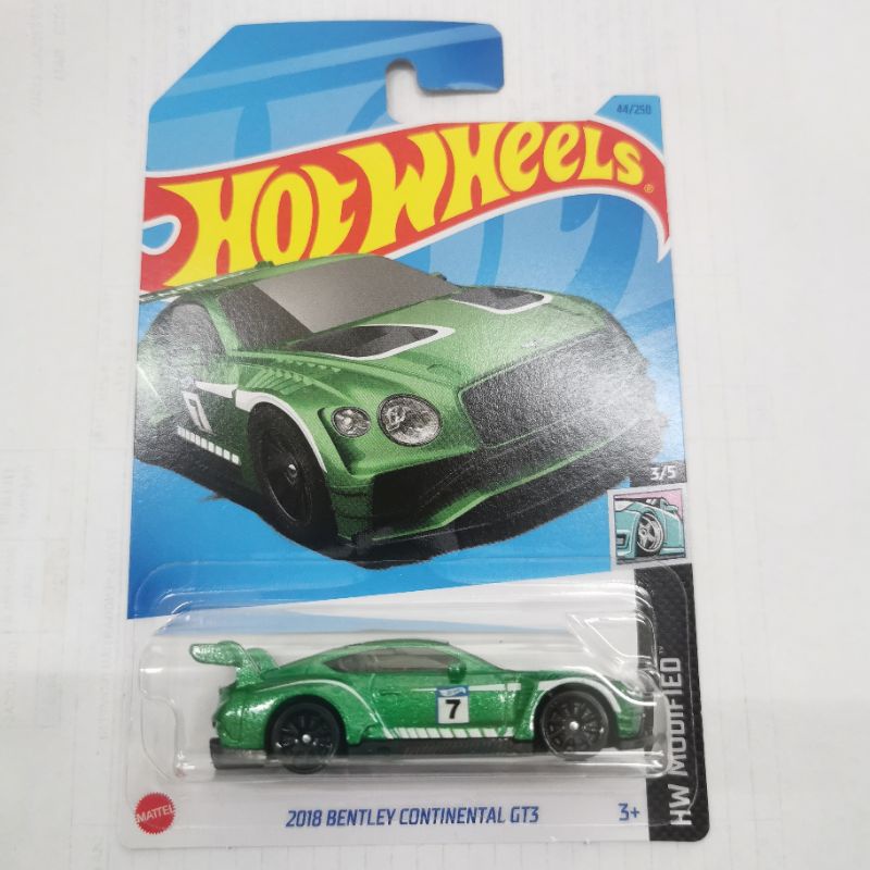 Diecast Hot Wheels B23 2018 BENTLEY CONTINENTAL GT3 Hijau Green  HW Hotwheels Mobil Mainan Anak