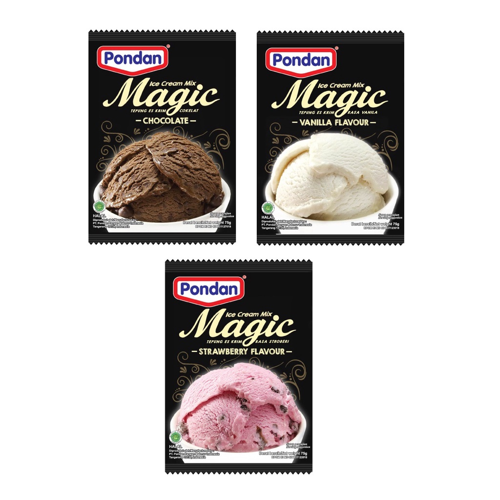 

Pondan Ice Cream Premix 75g/160g ( 3 Varian )