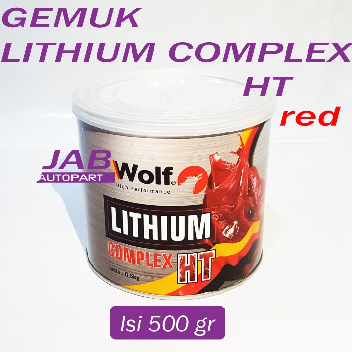 Jual Grease Gemuk HITEMP GREASE 500 gram WOLF Lithium Complex HT Red