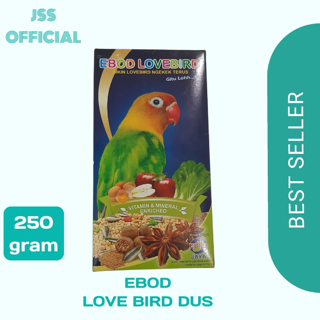 Ebod Lovebird 2 Pcs Pakan Burung Lovebird Kemasan Dus