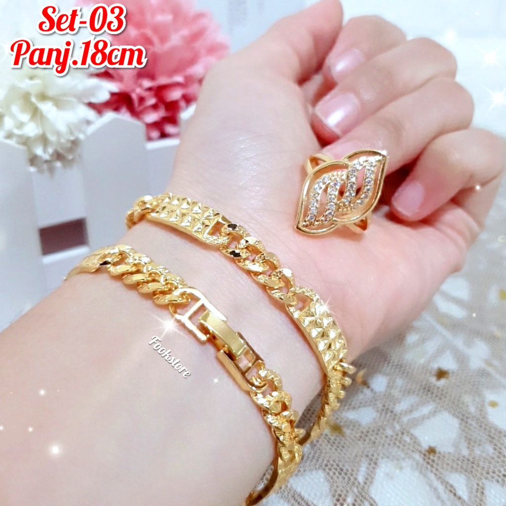 PROMO SET GELANG WANITA XUPING GRATIS CINCIN