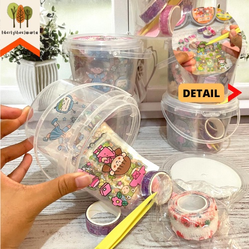 

Paket Bucket Sticker WD-M613 Washi Tape Pencapit Finger Protection Lucu Model Cewe Sweet Import Funny Fancy Stuff Best Gift Stationery For School Alat Tulis Kantor Sekolah Ready Grosir Kado Ulang Tahun READY COD