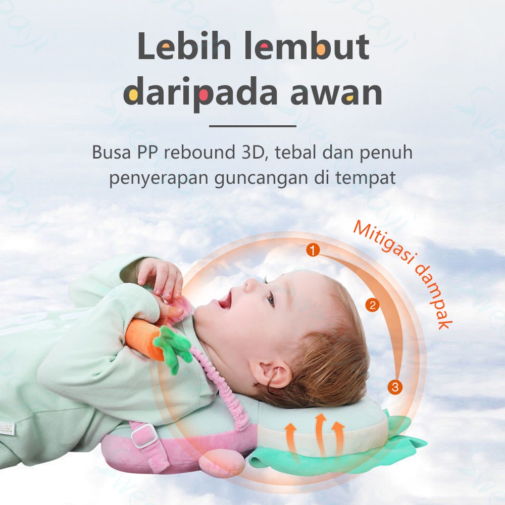 Sweetybayi Free Belt Bantal pelindung kepala bayi kartun Baby head protector ransel Bantal bayi