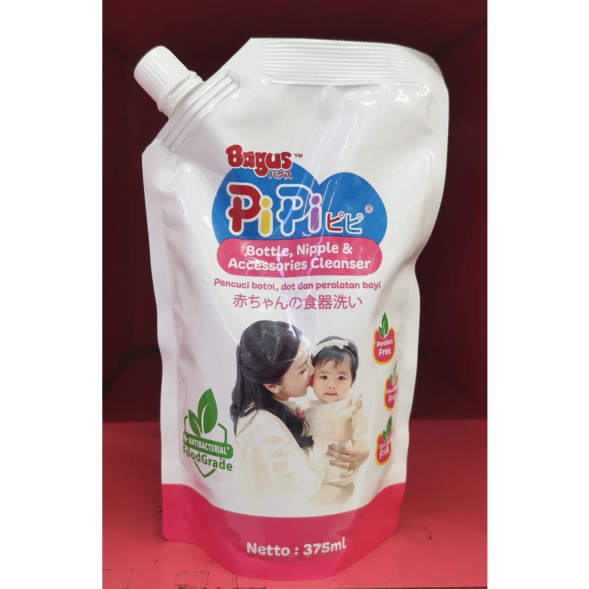 Bagus Pipi Bottle, Nipple &amp; Accessories Cleanser 375ml (ed 281127)
