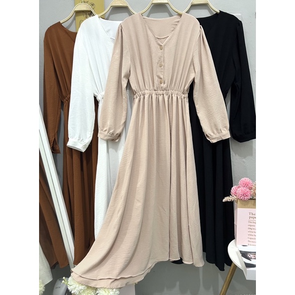 Cherry _ Maxi dress / Long Tunic/ Gamis / Dress panjang Korean style hijab friendly, busui bumil friendly