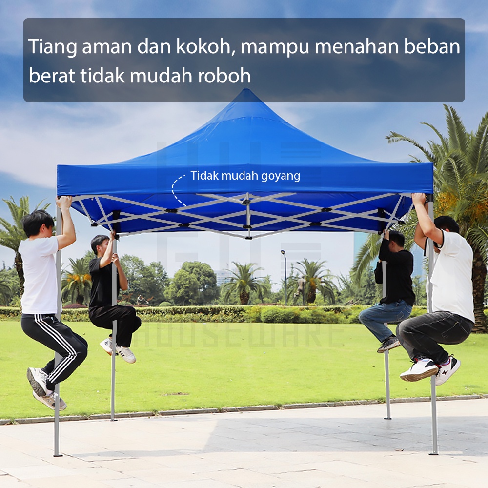 HUGO Tenda Lipat 2x2m Jualan Bazar Dagang Pameran Gazebo Tenda Jualan Otomatis Praktis