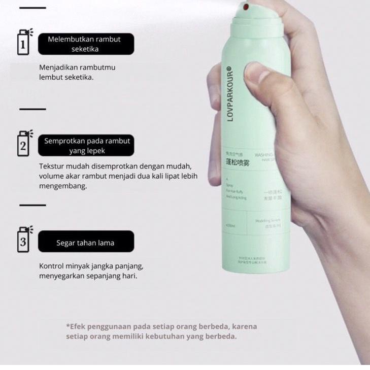 Paling Bagus--ORIGINAL LOVEPARKOUR DRY SHAMPOO VIRAL Dry Shampoo Semprotan Rambut Kering Hair Spray 