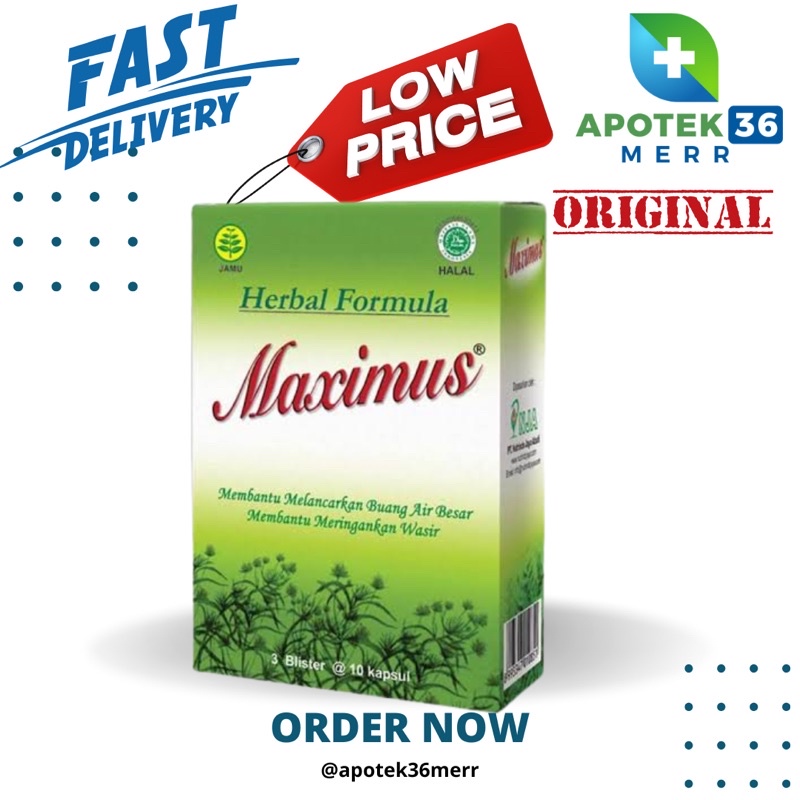 MAXIMUS TABLET ISI 30 PELANCAR BAB WASIR